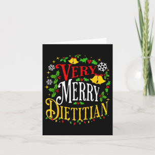 Carte Festive Very Merry Dietitian Nourriture de Noël