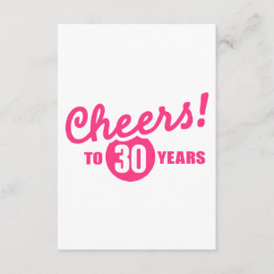 Carte Fête à 30 ans