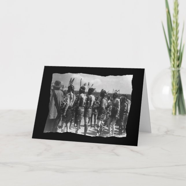 Carte Fête Apache amérindienne vintage (Devant)