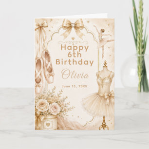 Carte Fête avec tutu de ballet vintage