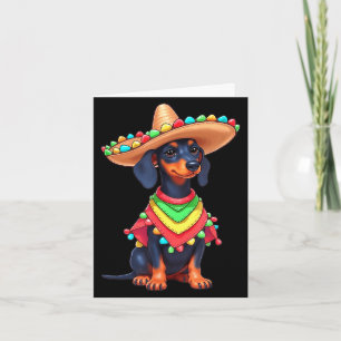 Carte Fête canine mexicaine drôle cinq de mayo chien