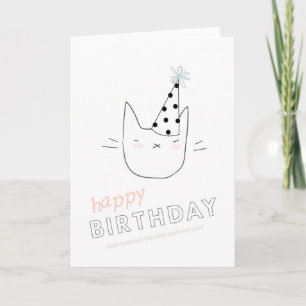 Carte Fête Chat Joyeux Anniversaire