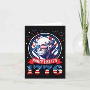 Carte Fête Comme C'Est 1776 4 juillet George Washingto