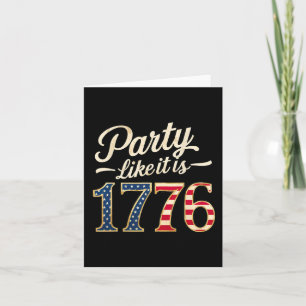 Carte Fête Comme C'Est 1776 États-Unis Drapeau Hommes Fe