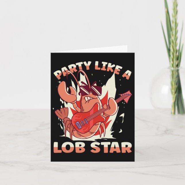 Carte Fête Comme Un Homard Étoile De Lob (Devant)