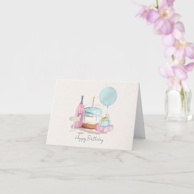Carte Fête d'anniversaire (Orchidée)