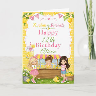 Carte Fête d'anniversaire à la limonade