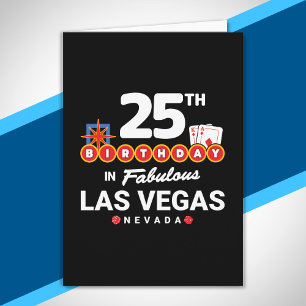 Carte Fête d'anniversaire à Las Vegas - 25e anniversaire