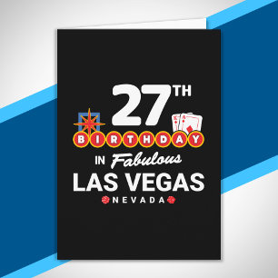 Carte Fête d'anniversaire à Las Vegas - 27 ans à Vegas