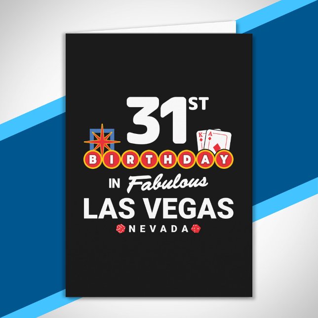 Carte Fête d'anniversaire à Las Vegas - 31e anniversaire (Créateur téléchargé)