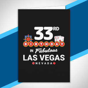 Carte Fête d'anniversaire à Las Vegas - 33e anniversaire