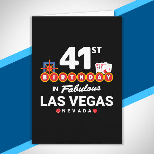 Carte Fête d'anniversaire à Las Vegas - 41e anniversaire