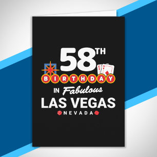 Carte Fête d'anniversaire à Las Vegas - 58e anniversaire