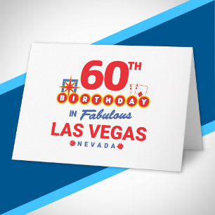 Carte Fête d'anniversaire à Las Vegas - 60 ans à Vegas