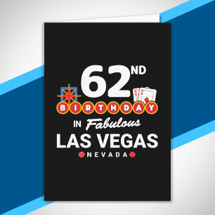 Carte Fête d'anniversaire à Las Vegas - 62e anniversaire
