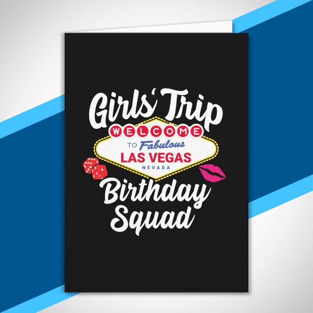 Carte Fête d'anniversaire à Las Vegas - Groupe d'amies p (Créateur téléchargé)