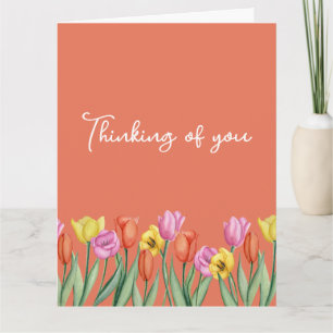 Carte Fête d'anniversaire aux tulipes florales