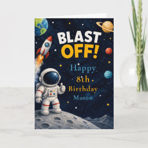 Carte Fête d'anniversaire Aventure spatiale
