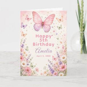 Carte Fête d'anniversaire Butterfly Kisses