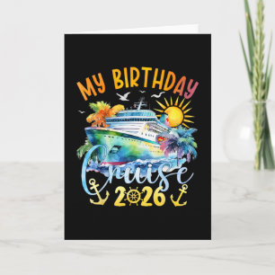 Carte Fête d'anniversaire croisière festive 2026 Hommes 