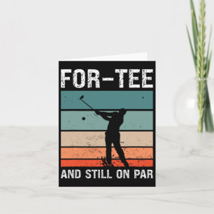 Carte Fête d'anniversaire de 40 ans de golf Quarante et 