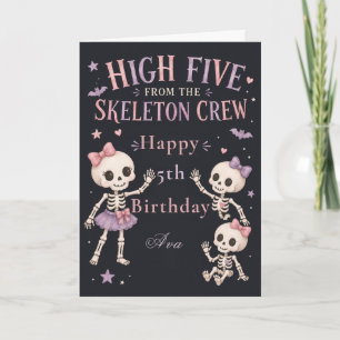 Carte Fête d'anniversaire de 5 ans pour l'équipe de sque