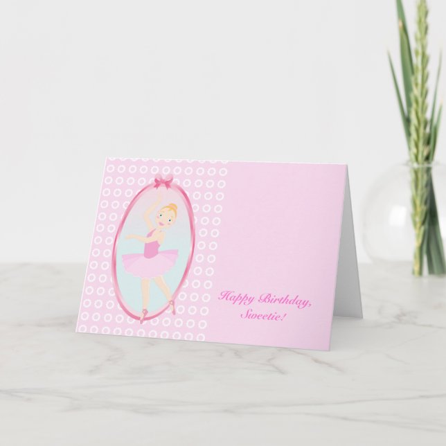 Carte Fête d'anniversaire de Ballerina (Devant)