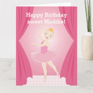 Carte Fête d'anniversaire de Ballerina