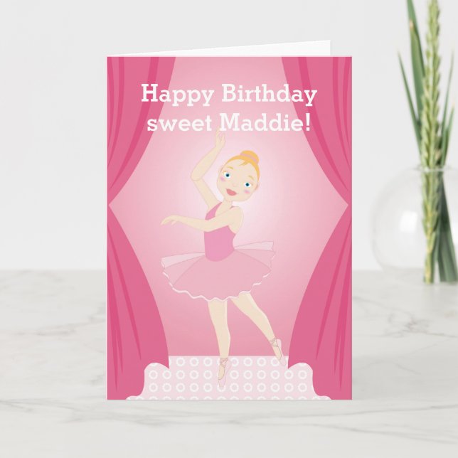 Carte Fête d'anniversaire de Ballerina (Devant)