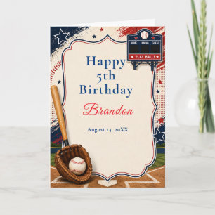 Carte Fête d'anniversaire de baseball