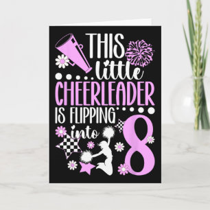 Carte Fête d'anniversaire de cheerleading 8 ans Cheerlea