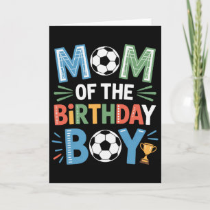 Carte Fête d'anniversaire de foot-ball Vie de maman de g