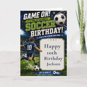 Carte Fête d'anniversaire de football
