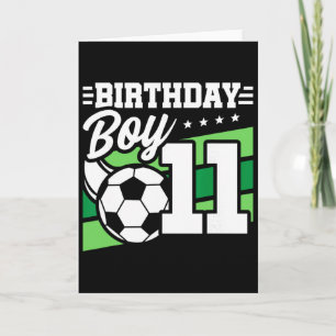 Carte Fête d'anniversaire de football - Garçon de 11 ans