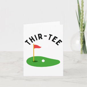 Carte Fête d'anniversaire de golf 30e Trentième golf P