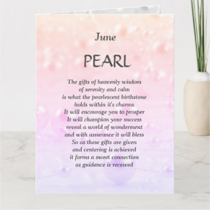 Carte Fête d'anniversaire de juin Pearl Salutation