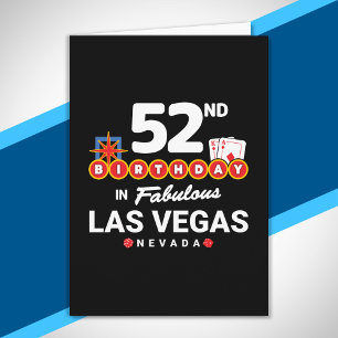 Carte Fête d'anniversaire de Las Vegas - 52e anniversair