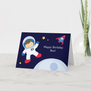 Cartes De Voeux Papeterie Fetes Occasions Speciales Espace Fusee Astronaute 3rd Anniversaire Vierge Carte De Vœux Avec Enveloppe Maison Et Jardin