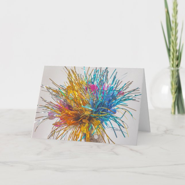 Carte Fête d'anniversaire de l'explosion de couleurs con (Devant)