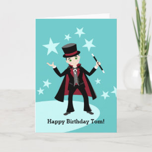 Carte Fête d'anniversaire de Magician Kid
