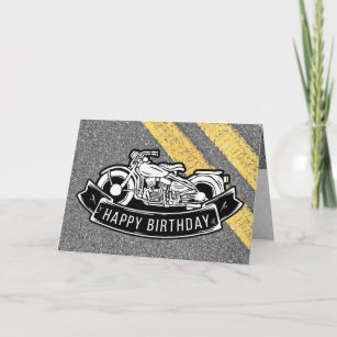 Cartes Motard D Anniversaire Zazzle Fr