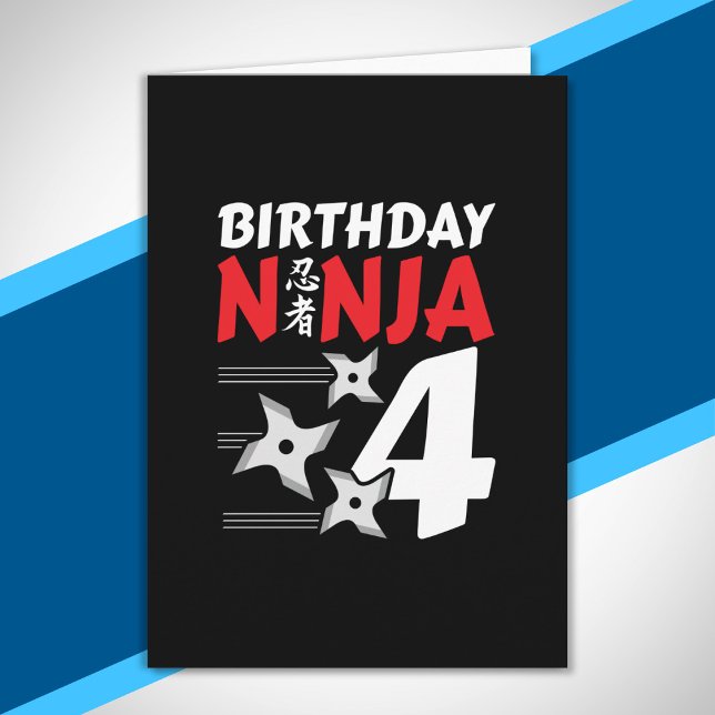 Carte Fête d'anniversaire de Ninja - Ninja d'anniversair (Créateur téléchargé)