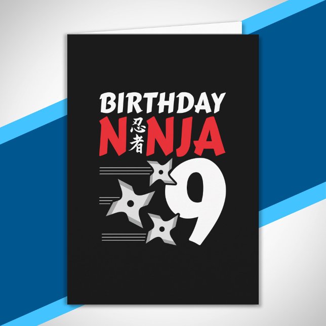 Carte Fête d'anniversaire de Ninja - Ninja d'anniversair (Créateur téléchargé)