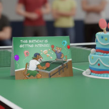 Fête d'anniversaire de ping pong drôle intense Jag