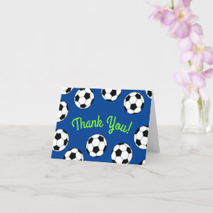 Carte Fête d'anniversaire de sport de football Merci