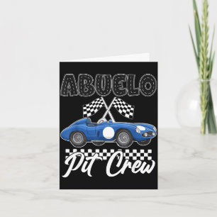 Carte Fête d'anniversaire de voiture de course famille a