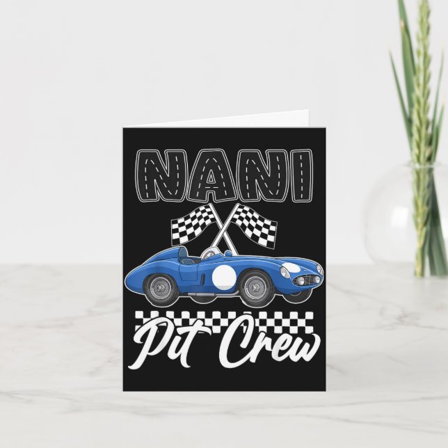 Carte Fête d'anniversaire de voiture de course famille n (Devant)