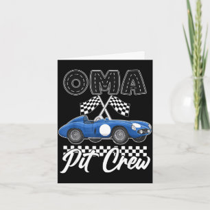 Carte Fête d'anniversaire de voiture de course famille o