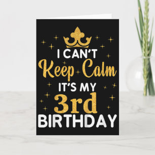 Carte Fête d'anniversaire d'enfants Je ne peux pas reste