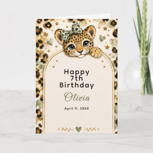 Carte Fête d'anniversaire des 12 ans de Wild Leopard